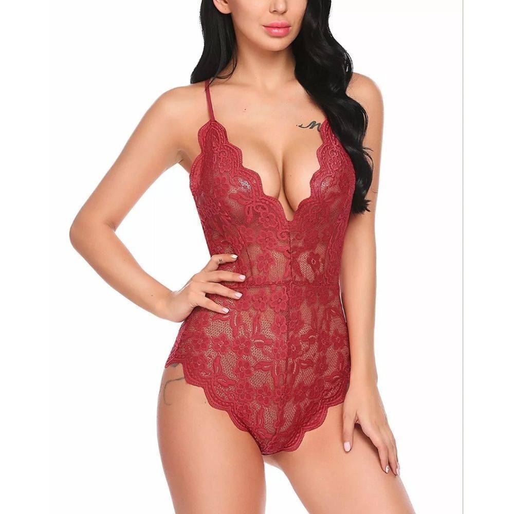 Women Sexy Lingerie Lace Teddy Babydoll Lady Sheer